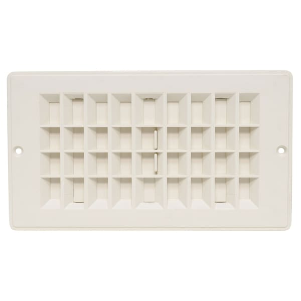 Valterra Valterra A10-3364VP Dampered Heating and A/C Floor Register - 4" x 8", Off-White A10-3364VP - main
